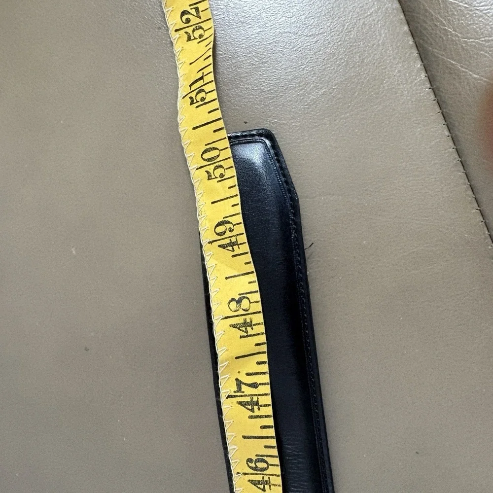 Genuine leather men's black belt Size XXL (50